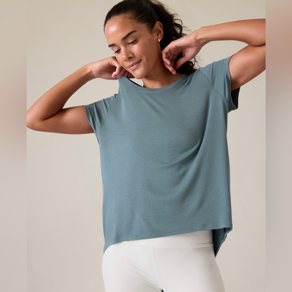 Athleta with ease rib tee - NWT size S